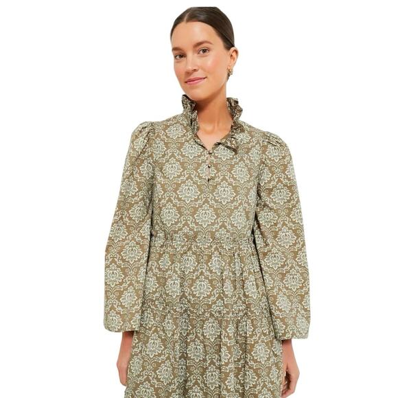 New Tuckernuck Hyacinth House Moss Russell Floral Mini Dress Cotton XS 1459-ZZ - Picture 3 of 13